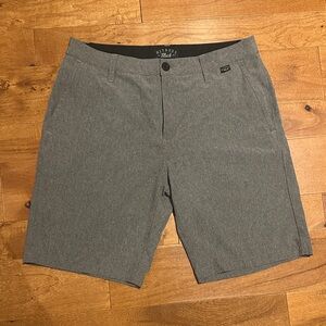 Men's Gray Flat Front Shorts